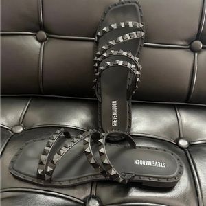 Steve Madden studded rubber slides